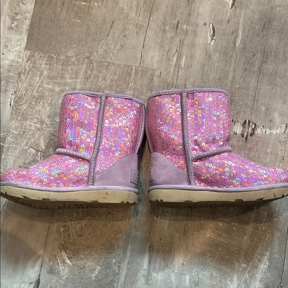 UGG Kids Sequin Booties - Pink - Picture 3 of 6